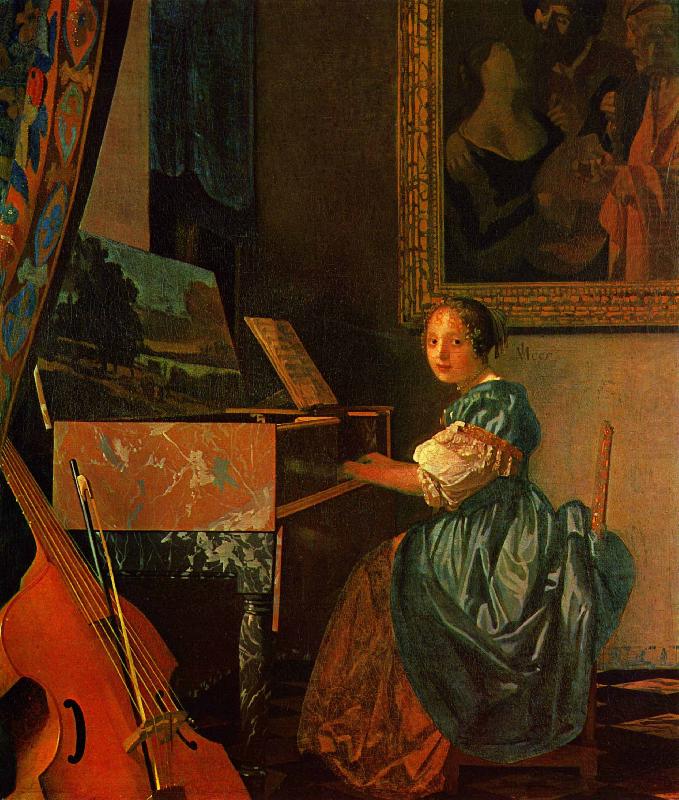 A Lady Seated at a Virginal, Johannes Vermeer